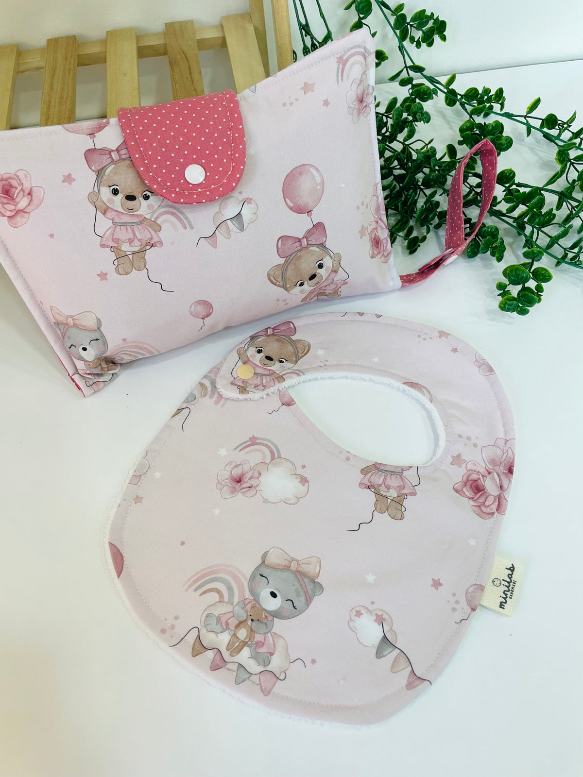 Set Portapannolini e Bavaglino 💕ballerine 💕