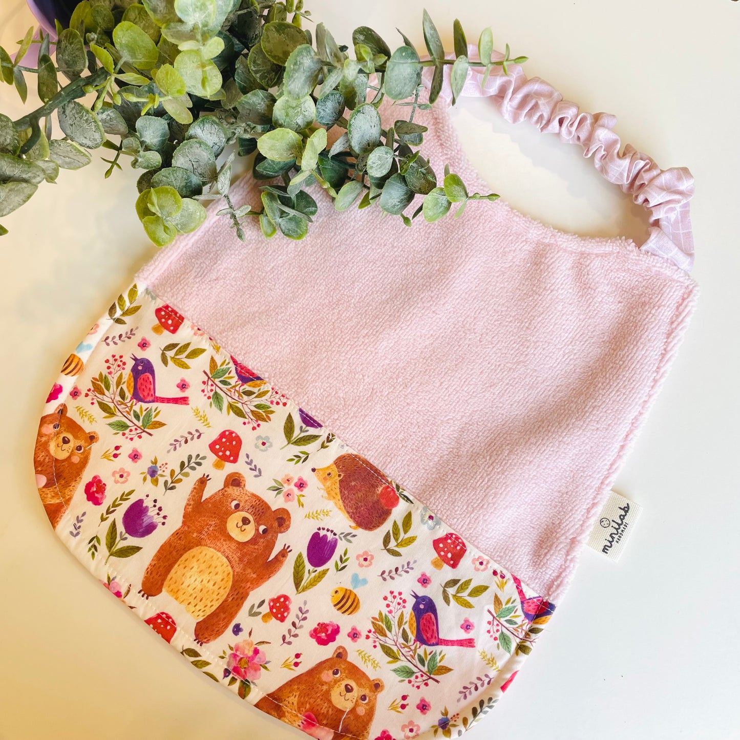 SET ASILO: sacca zainetto e bavaglino con elastico 🐻🌸