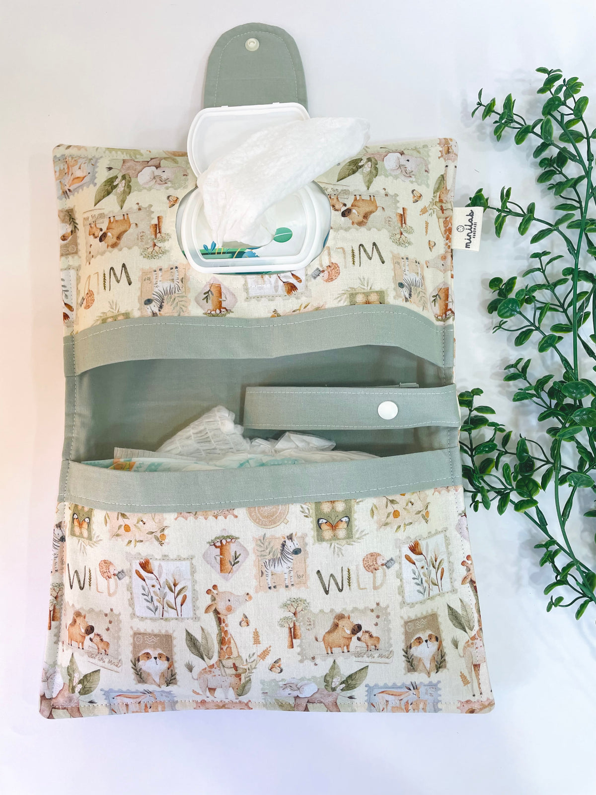 Portapannolini a busta 🦁 🦓 Verde Savana